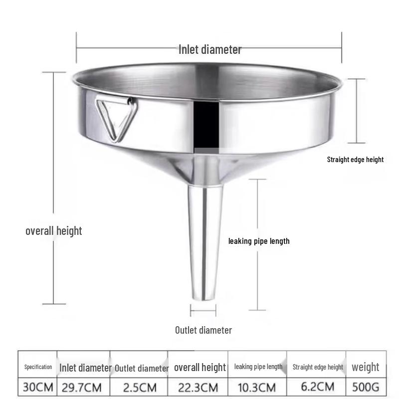 Thickened Stainless Steel Kitchen Funnel