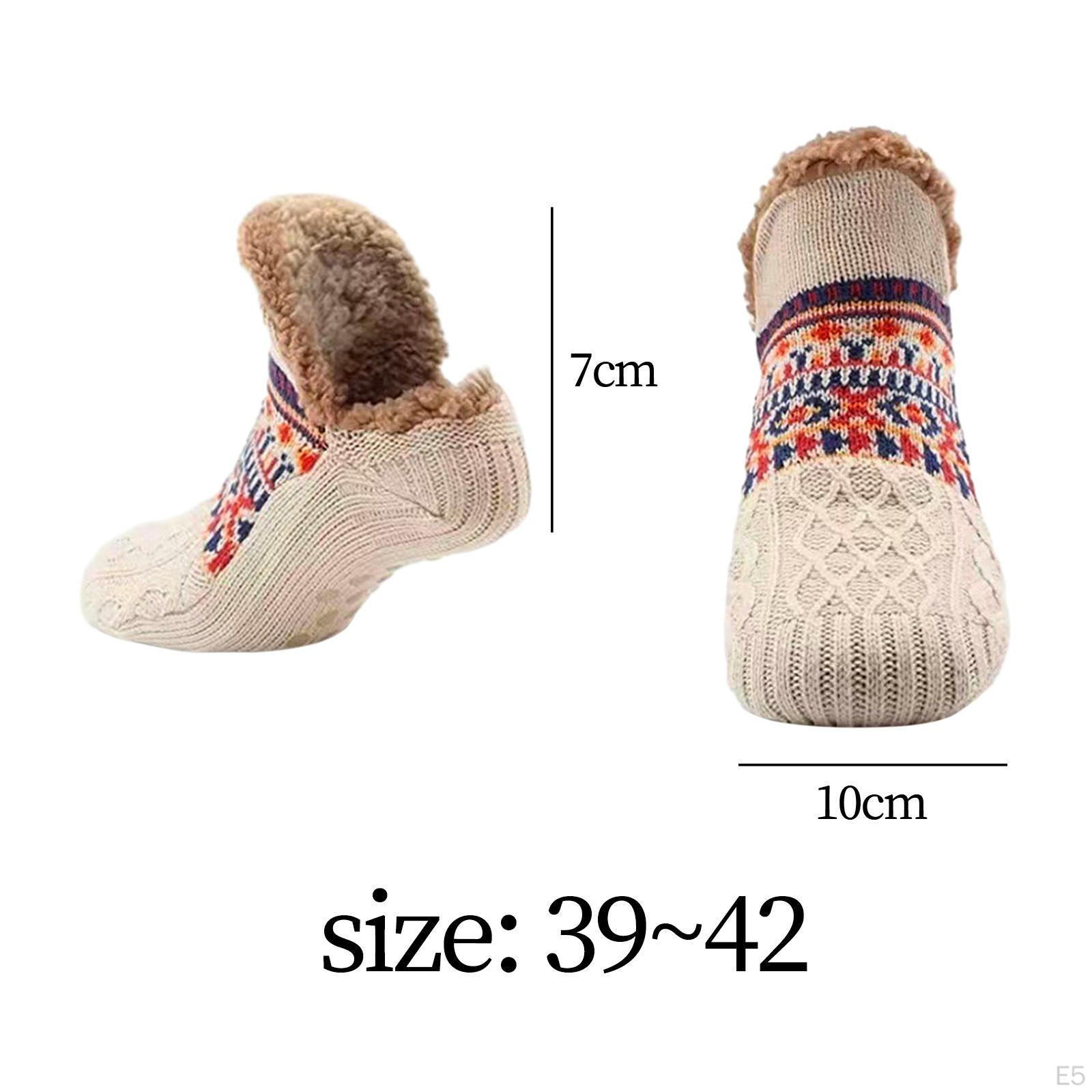 Уютные носки-тапочки на флисовой подкладке для мужчин и женщин L 26cm — фото 4