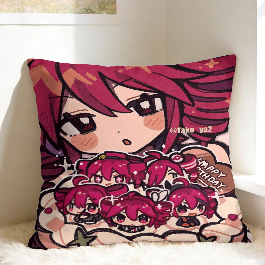 Pearto Creative Kasane Teto Expression Pillow Cover  Morden Pillow Case For Living Room Chair Comfy Cushion Cover Gift