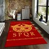 Roman Empire SPQR Eagle Emblem Red Carpet, Classic Floor Mat Decor Suitable for Use As an Anti-slip for Living Room Bedroom Sofas