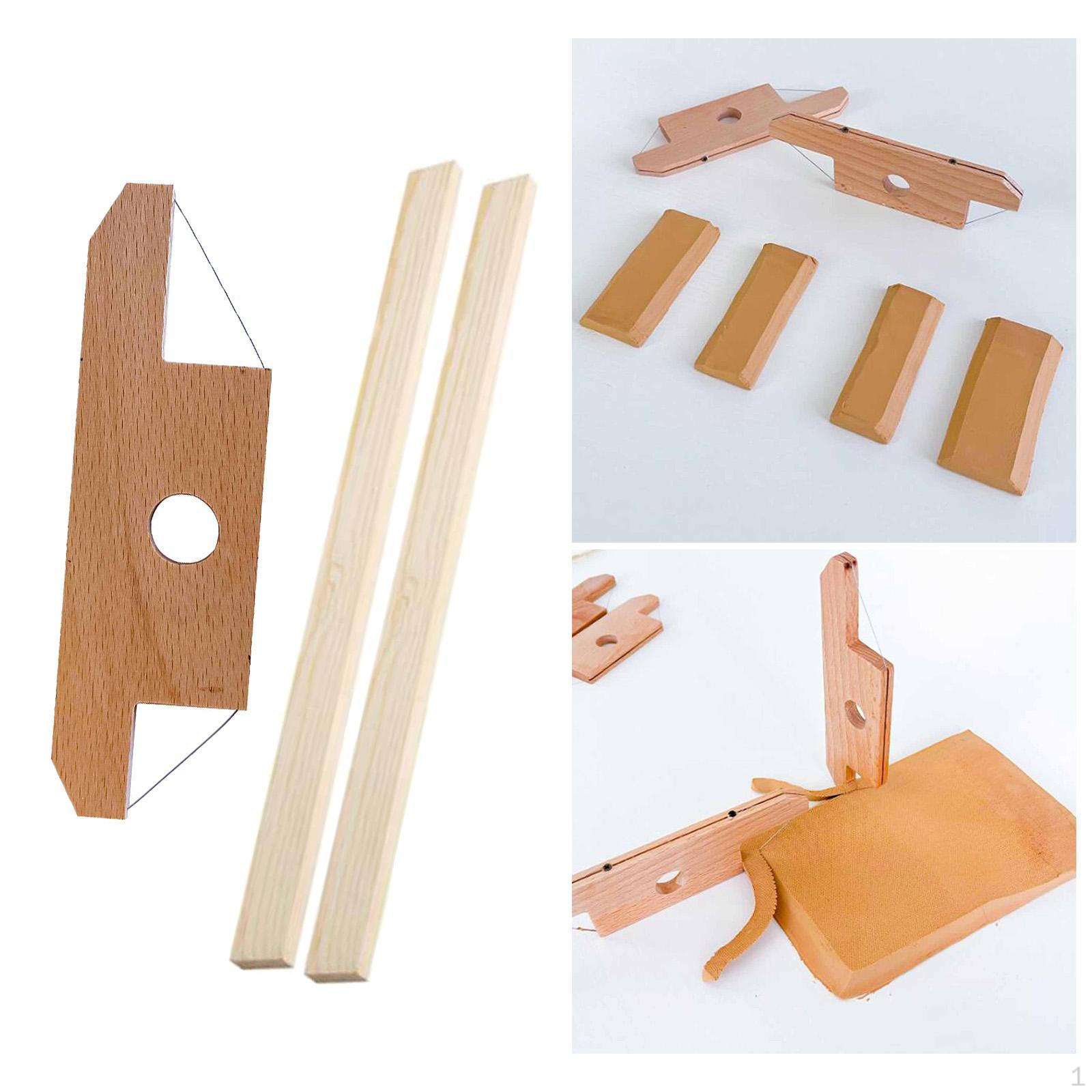 

Angle Cutting Clay Tool,Wooden Handle Pottery Trimming Tool for Crafts Classes Work
