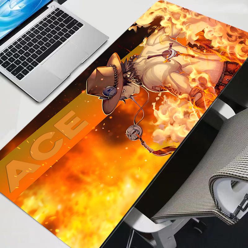 Computer Varmilo Keyboard Mouse Pad One Piece Anime Black New Gaming Accessories Table XXL Gamer Carpet Desk Mat Mousepad