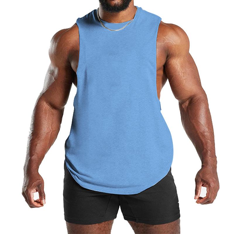 Summer Men's Gym Tank Top Fitness Training Clothing Quick-drying Loose Bodybuilding Sleeveless Shirt Men Fashion Basketball Vest
