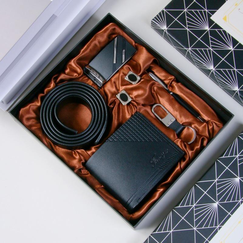 Valentine's Day Business Gift Set Men's Watch Sunglasses Belt Wallet Christmas Gift Set Quartz Watch Set for Men