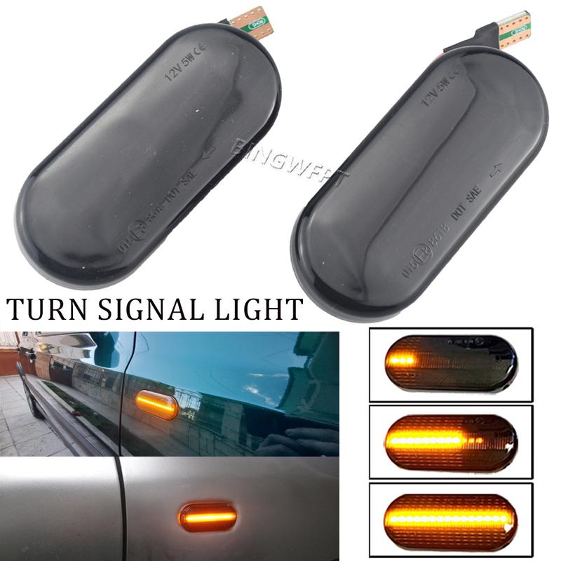 2PCS Dynamic Side Marker Light Side Signal Lights For SEAT Ibiza 6L 2002-2008 For VW Bora 1998-2005