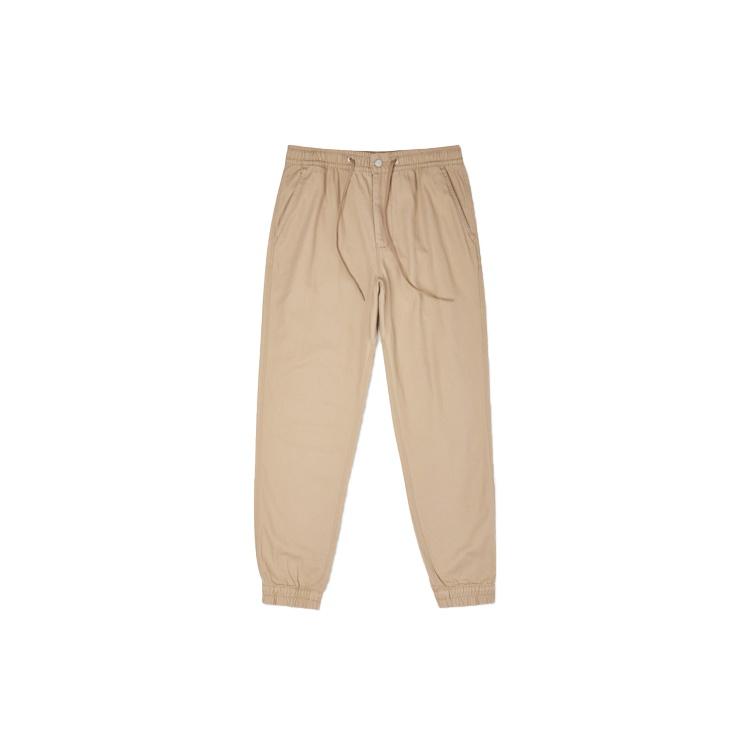 Men s Converse Solid Color Woven Casual Cargo Bundle Feet Long Pants/Trousers Khaki 10021639-A04 XXL