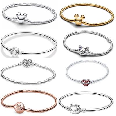 925 Silber Minnie Katze Spinne Charm Armband Original DIY Modeschmuck für Frauen Geschenk Kollektion