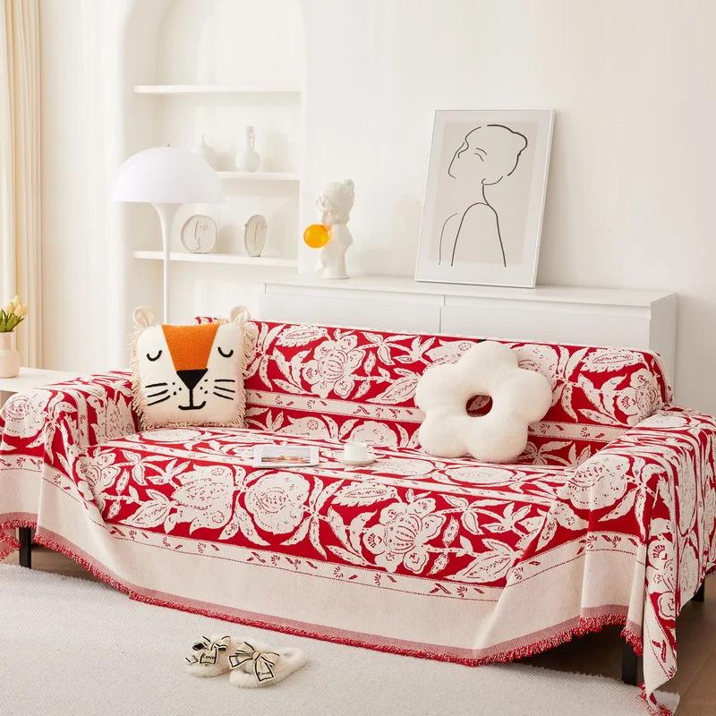 Защитный чехол для домашнего дивана, синель, жаккардовое полотенце для дивана, чехол для дивана, ткань, полотенце, чехол для дивана «все включено», ткань от пыли 180x130cm