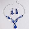 European and American Alloy Rhinestone Set Necklace Earrings Two-piece Set Wedding Jewelry Accessories Women 2026