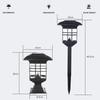 Solar European-Style Outdoor Courtyard Post Light