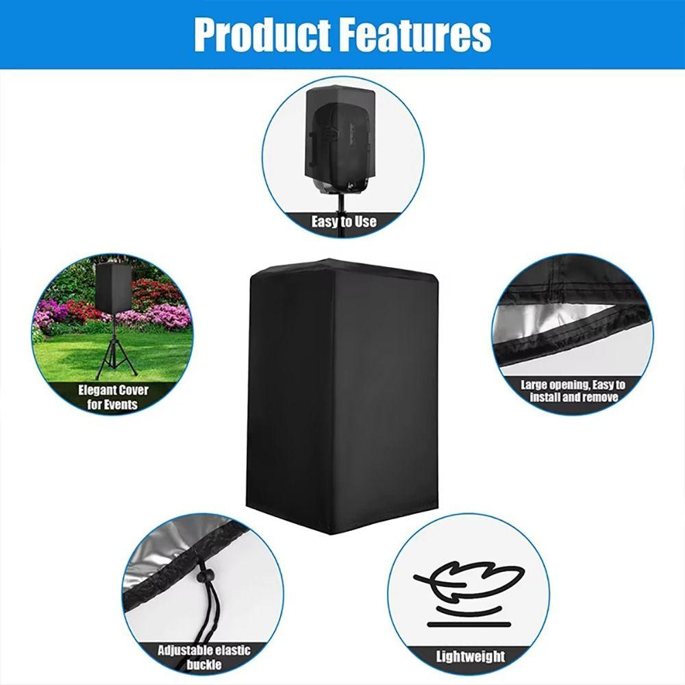1Pcs Black Speaker Equipment Cloth Bag for Powered Speaker Upright Speaker Equipment