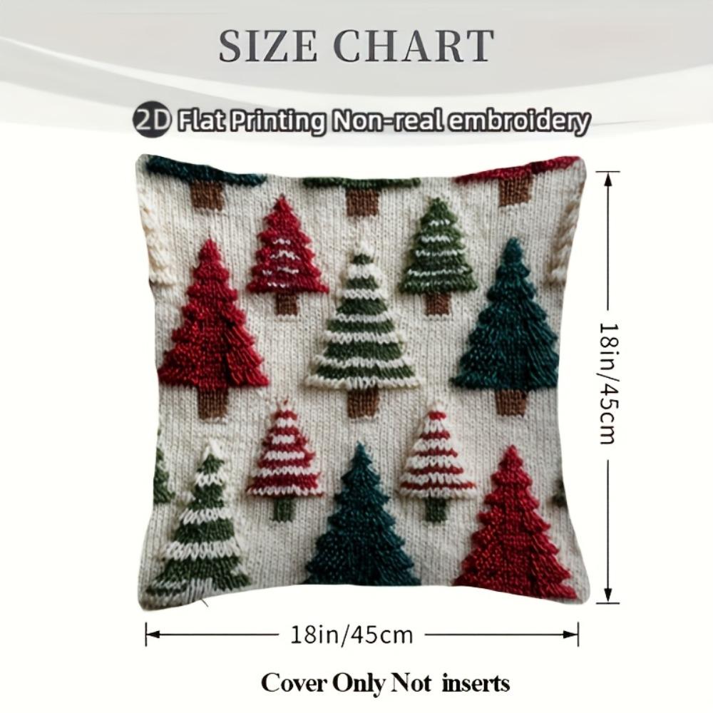 1/2Pcs 45x45cm Christmas Tree Pillowcase Non-Embroidered Holiday Decorative Pillow  Home Decor
