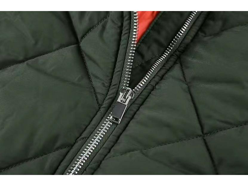 2024 Men's Autumn/Winter Stand Collar Diamond Quilted Jacket - Lightweight, Warm, and Trendy