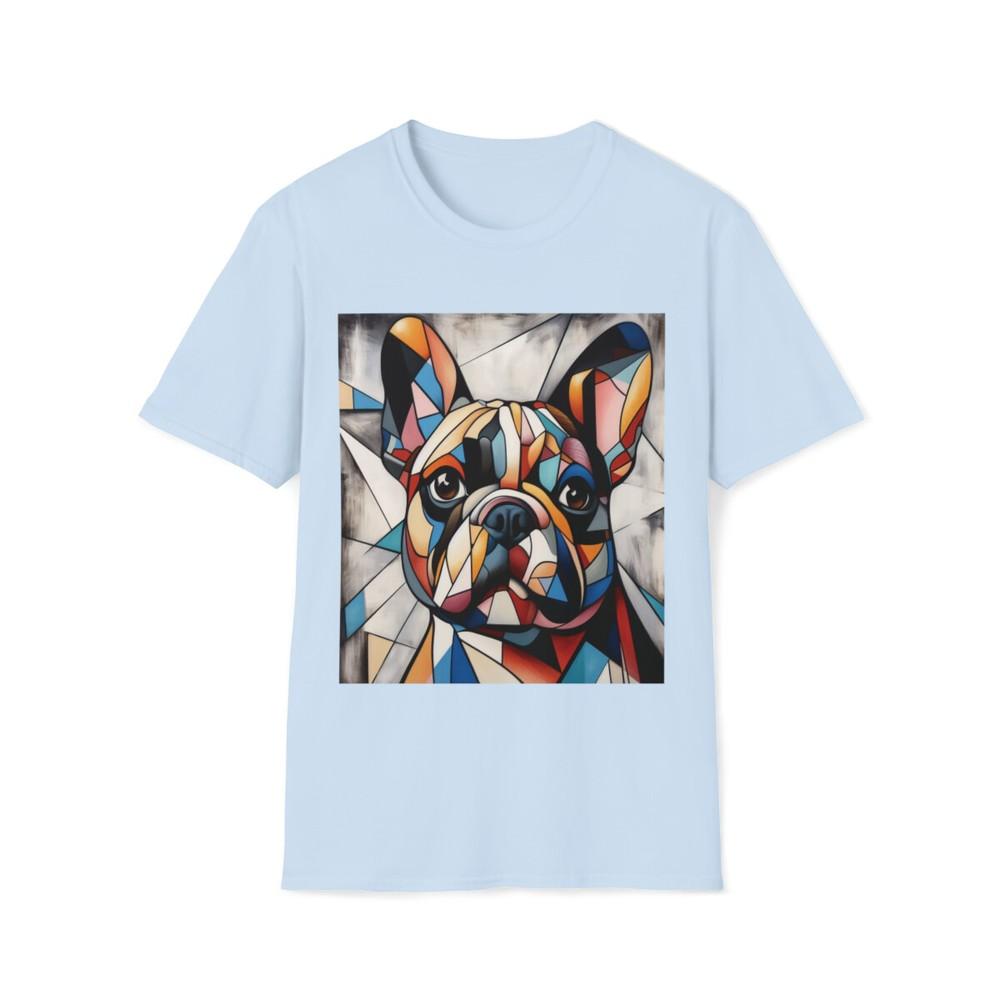 Unisex Cotton T-Shirt. Picaso Style French Bulldog Unisex T-Shirt XL