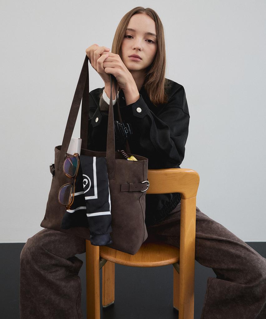 Christine Project Double Belt Shoulder Medium(Warm Choco)
