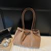 Autumn retro niche underarm bag female deerskin fleece tote bag large capacity shoulder bag