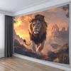 Majestic Lion Tapestry Wall Hanging Sunset Safari Landscape Wall Art Decor For Living Room Bedroom Background Fabric Poster