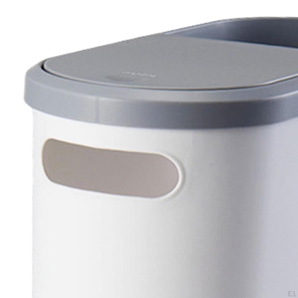 Bathroom Press Lid Waste Bin Large Capacity Narrow Space Garbage Container Living Room for