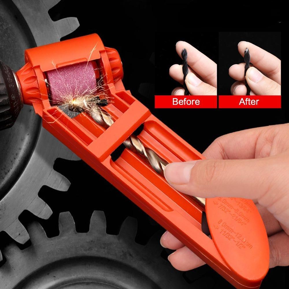 1Set Portable 2.0-12.5mm Drill Bit Sharpener Twist Drill Bit Sharpening Machine Corundum Grinding Wheel Tools