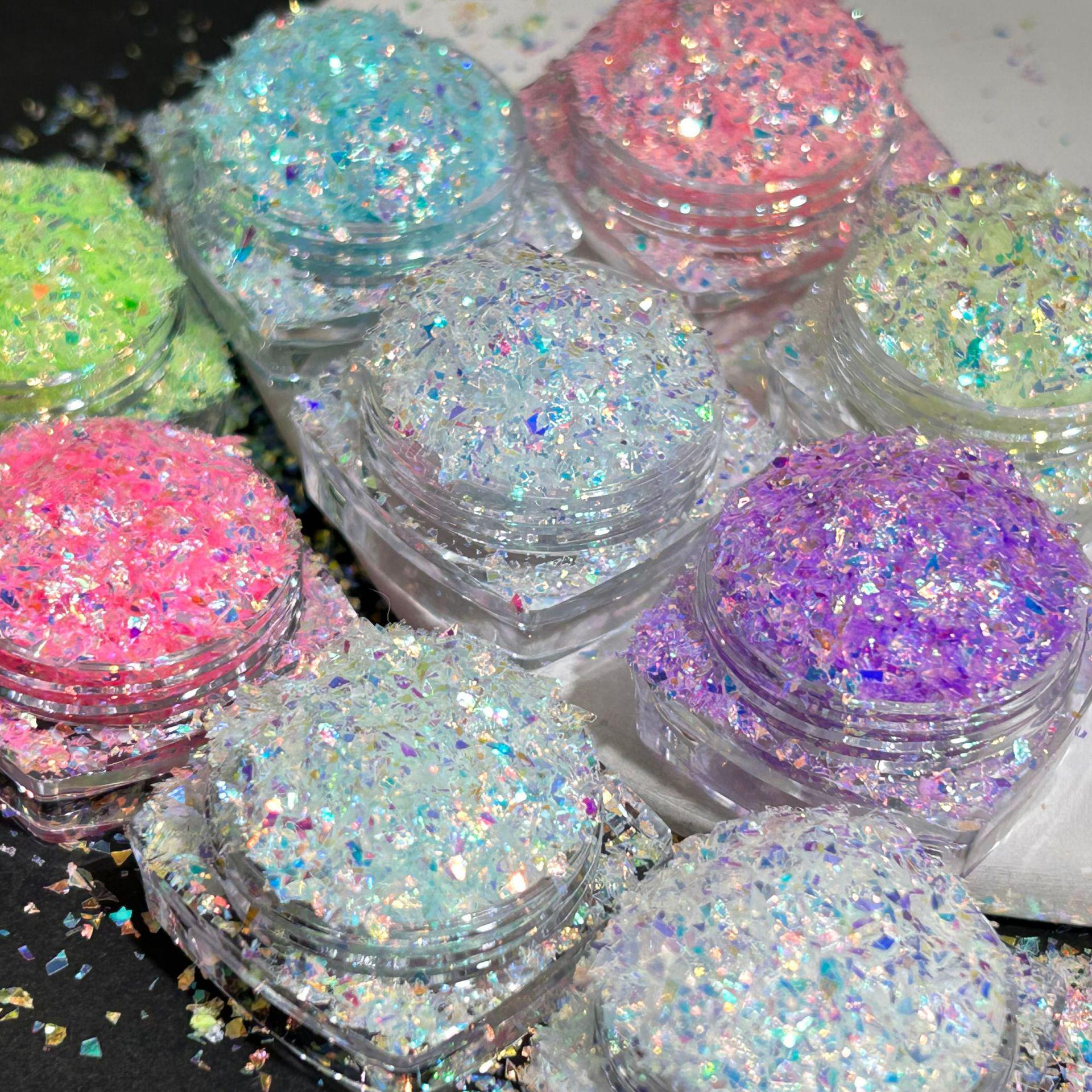 

Разноцветные хлопья для ногтей - DIY блестящие украшения 50g
