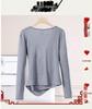 2025 Women's V-neck Long-sleeve Slim-fit T-shirt - Stylish Spring/Autumn Design