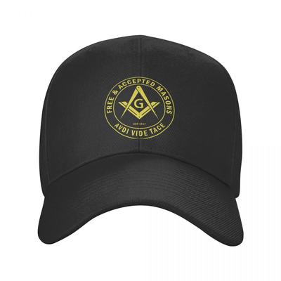 Personalisierte Free Accepted Masons Freimaurer-Freimaurer-Baseballkappe, Sonnenschutz, Unisex, Damen, verstellbar, Papa-Mütze, Herbst