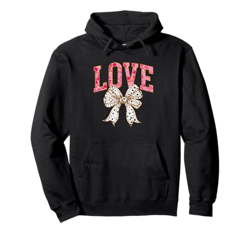 Love Heartful Pink Art Full Bow Design Hoodie
