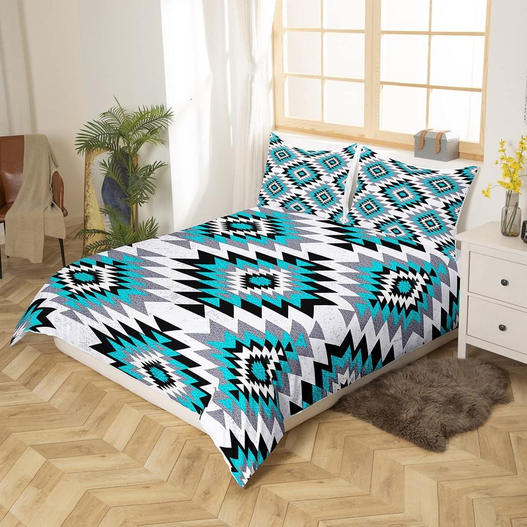 Southwest South American Native Design Three-Piece Digital Printed Bedding Set Bed Cover