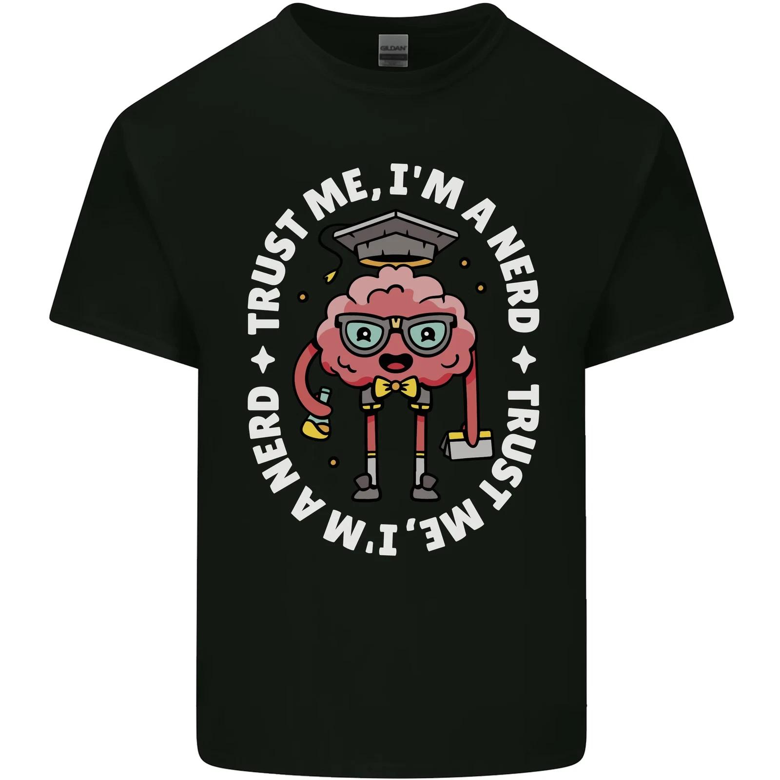 Trust Me I m a Nerd Geek Graduate Brainy Kids T-Shirt Childrens S