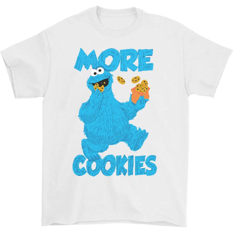Fit 1969 Sesame Street Classic American Animated Cartoon Retro Unisexs and Unisexs LooseFitting Trendy Pure Cotton Tees