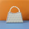 2025 Chic Sparkling Beaded Evening Clutch Bag Luxury High-end Diamond Women Pearl Handle Hangbag Wedding Party Shoulder Bag