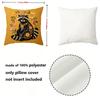 Floral Raccoon Embroidery Style Throw Pillow Covers Pattern Cushion Cover Suitable For Sofa Bedroom Car Pillow Cover