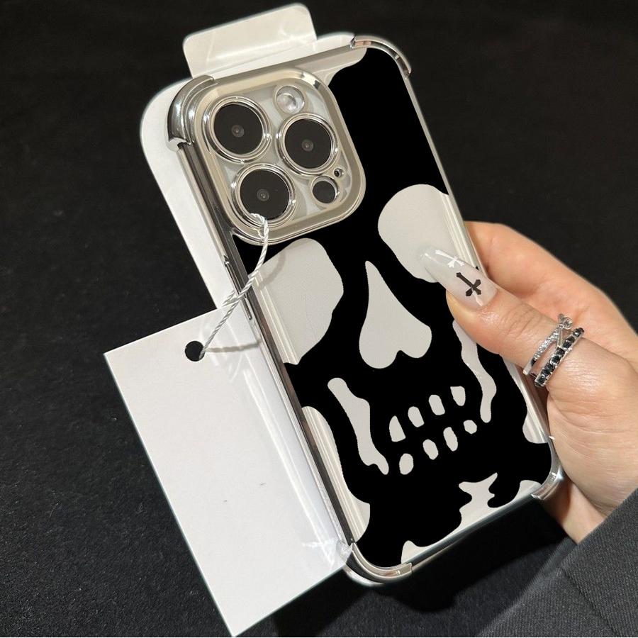 Skull Cool Black Phone Cover Funda Case for Apple iPhone 17 Pro Max 14 11 16 17 XS XR 13 12 Plus 15 Air