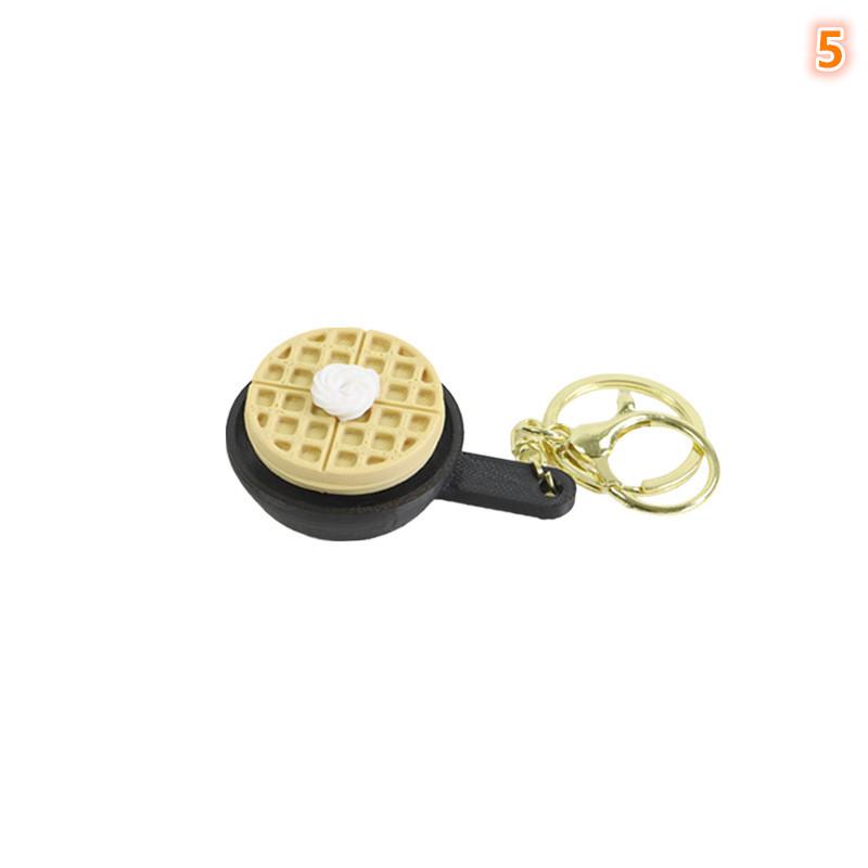 Calming Keychain Keys Finger Button Anti-Stress Toys Rabbit Cake Heart Waffles Funny Decompression Gifts For Children Adults