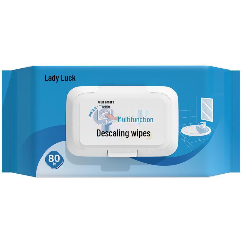 

80 Sheets Multi-Functional Descaling and Stain Removal Wet Wipes for Kitchen and Bathroom