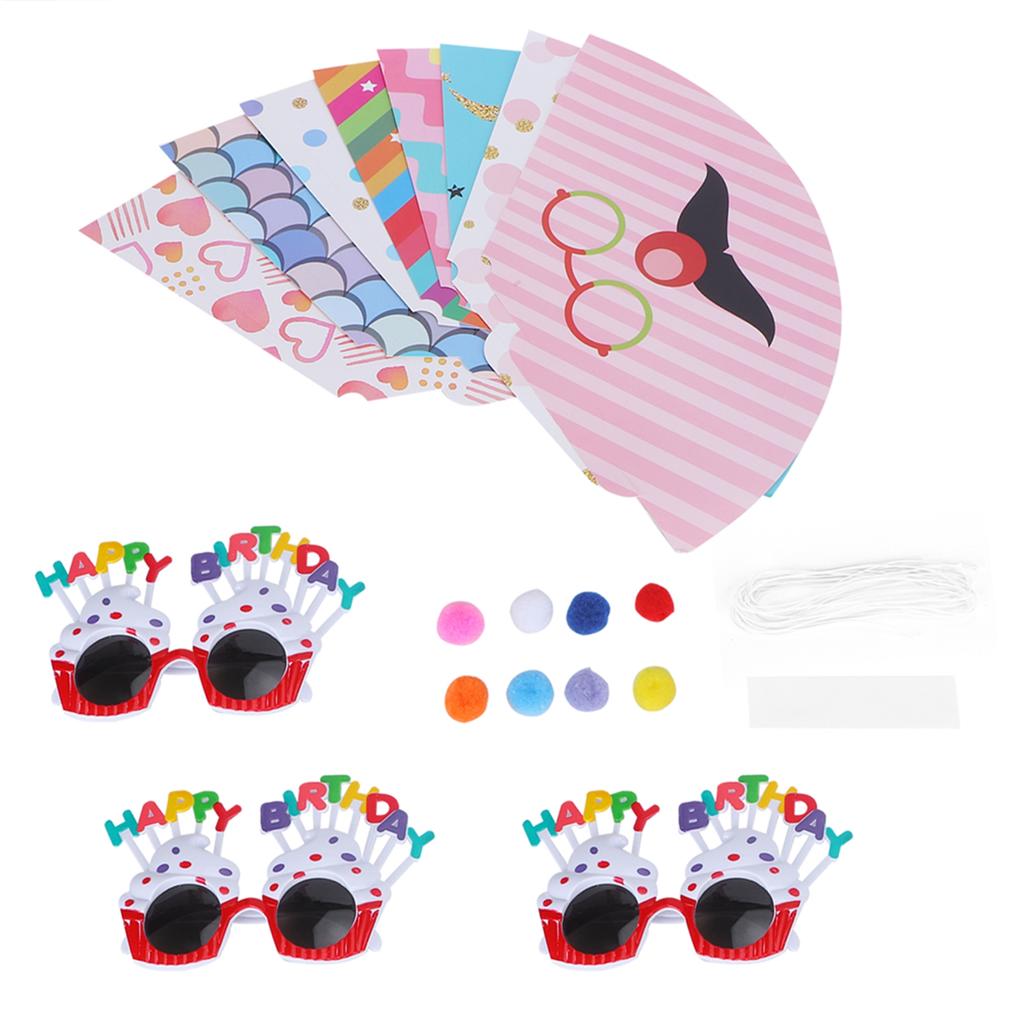 Geburtstag Lustige Brillen und Faltbare Partyhüte Geburtstag Zubehör für Kinder Erwachsene