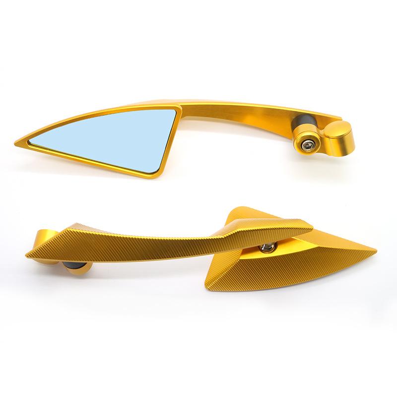 

Скутер Мотоцикл Универсальные Зеркала Заднего Вида Классические Треугольные Зеркала Заднего Вида на Руль для Harley золотой