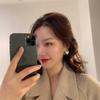 Dongdaemun 925 Silver Pearl Stud Earrings - Retro French Elegance, Versatile Women's Accessory