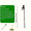 1pc Small Weed Puller With 4 Teeth, Gardening Hand Tools, Weed Remover Tool For Yard Ergonomic Weeder Tool (The Handle Can Be Lengthened By Yourself)