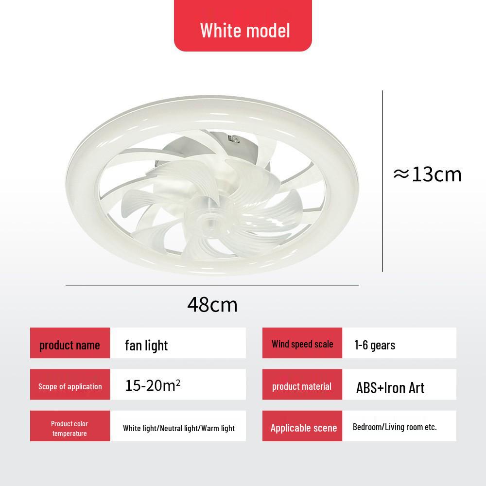 Smart Silent Ceiling Fan with 360° Rotating Light for Living Room or Bedroom
