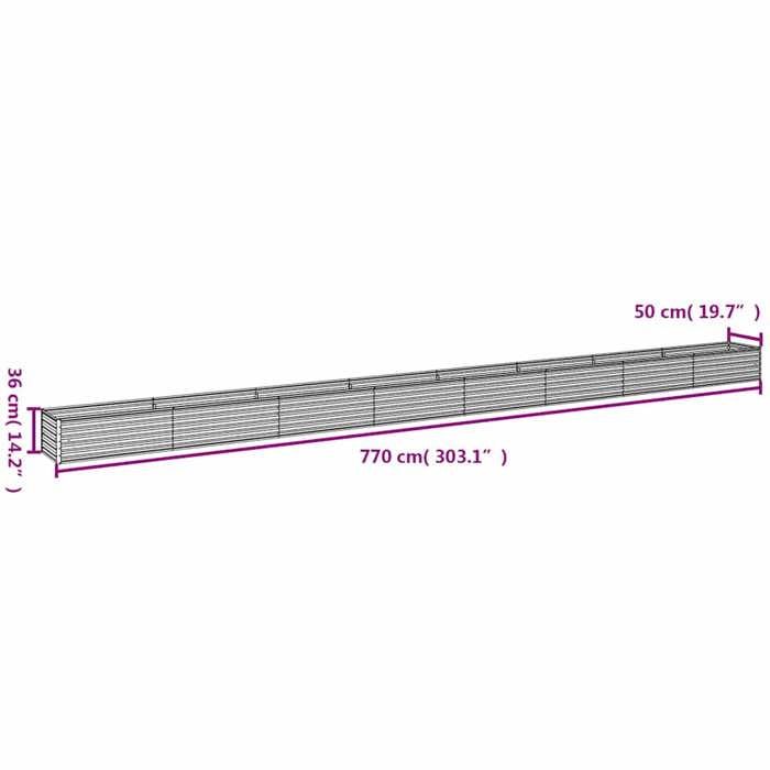 VidaXL Raised Garden Bed 770x50x36 Cm Corten Steel 151981