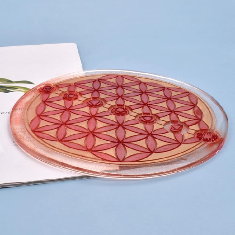 Viking Divination Rune Coaster Tray Mould Rune Stones Silicone Resin Mould