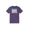 Vans Large Back Logo Print Short Sleeve T-Shirt Women Tops Purple VN0A4MNDY0X