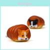 Figura Fofa Kawaii de Corgi e Husky em PVC com Design de Donut Doce para Decoração de Casa e Presente