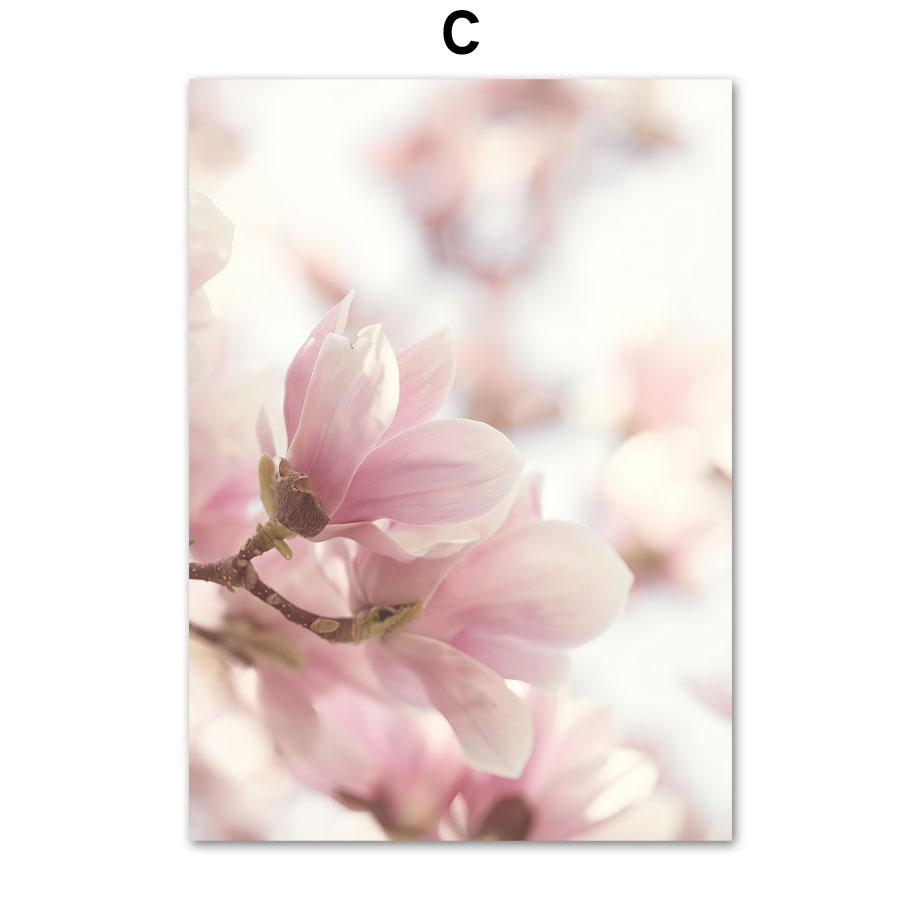 Rosa Körsbärsblommor Tåg Eiffeltornet Paris Cykel Nordiska Affischer och Tryck Duk Målning Väggkonst Bilder Vardagsrum Heminredning