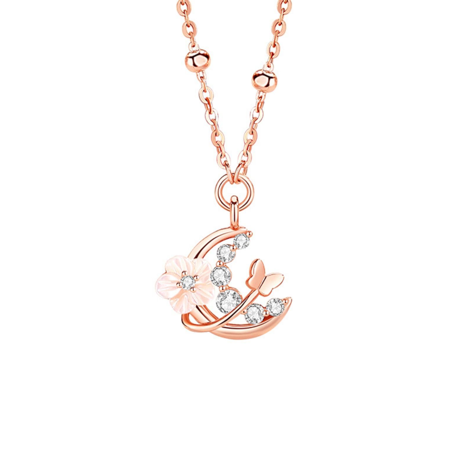 

Аксесуар з квіткою персика Металева алергія Кубічний Весільний Ультралегкий Символ щоденного носіння [ORIKIN] Жіноче намисто, Підвіска, Метелик, SV925, Безкоштовний,