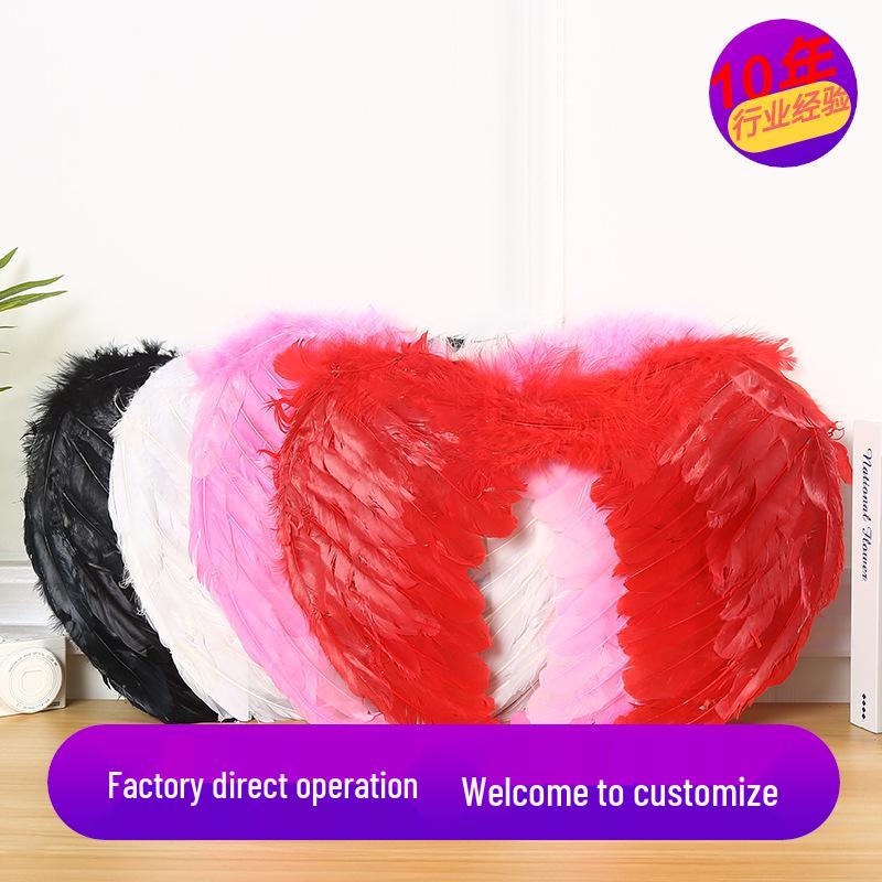 Performance Photography Natural Soft Angel Wings Feather Costume Prop for Halloween