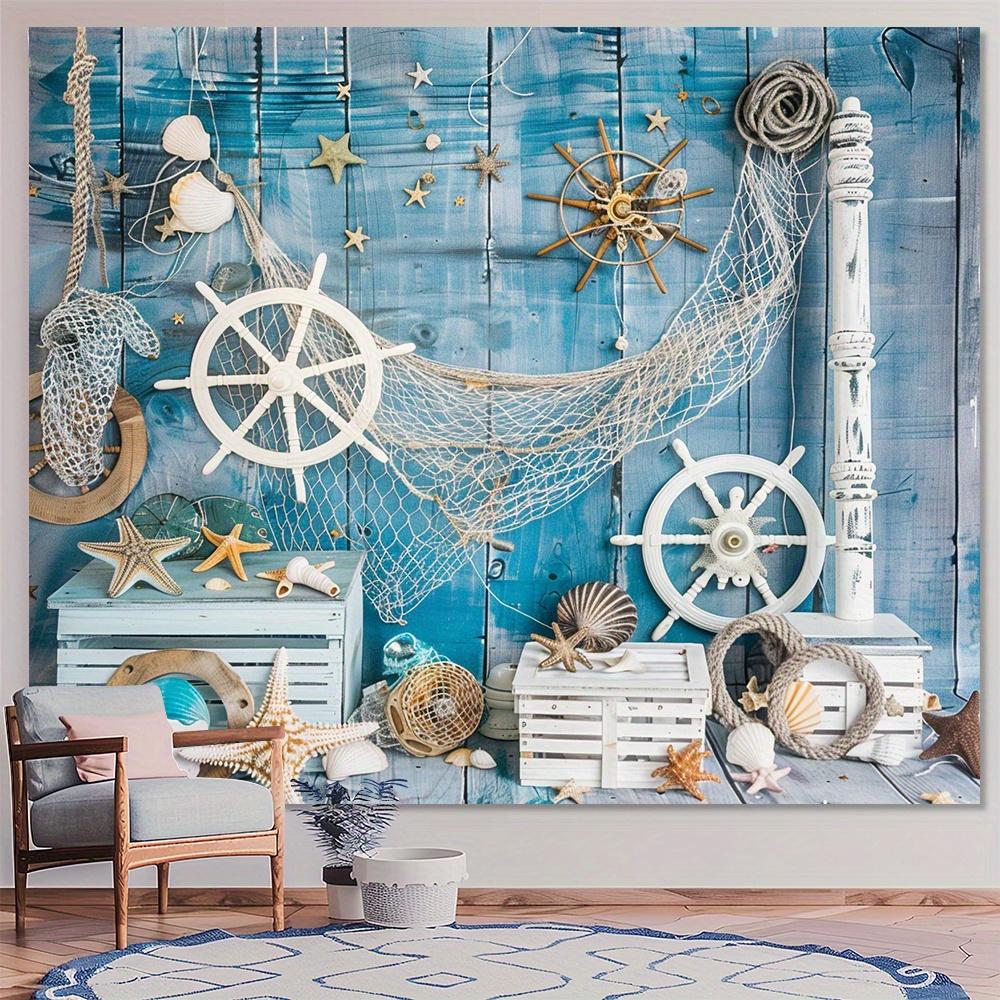 Ocean-themed Photography Background Banner Multi-functional Beach Decoration - Suitable for Parties and Home Decoration 1 Piece
