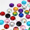 10mm Round Acrylic No-Hole Flat-Bottom Rhinestone Forehead Stickers for DIY Crafts