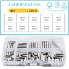 304 Stainless Steel Cylindrical Pin M1 M1.5 M2 M2.5 M3 M4 M5 M6 Shaft Solid Fixed Metal Rod Positioning Pin Fixed Lock Pin Kit
